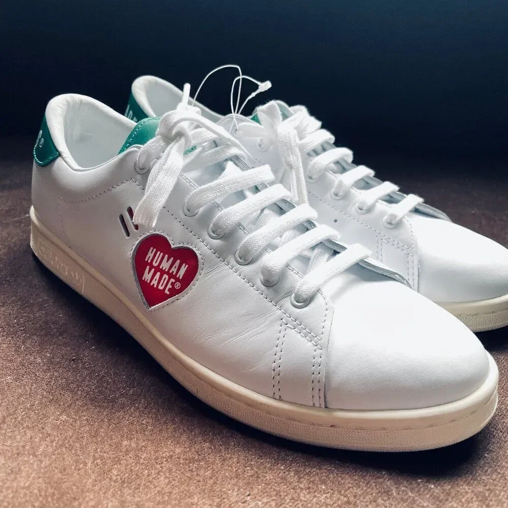 Adidas Stan Smith Human Made Athletic Tennis Shoe White Trainer Mens 9.5 RARE SZ